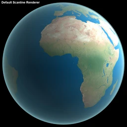 地滚3D模型,高精度地球模型,16K分辨率地球,FBX格式