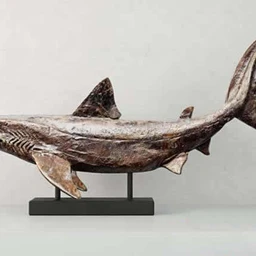 鲨鱼浮雕模型,鲨鱼石像模型,fbx,max
