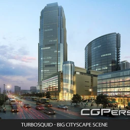 大型城市场景模型,高楼大厦模型,max格式