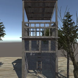 瞭望塔模型,木塔模型