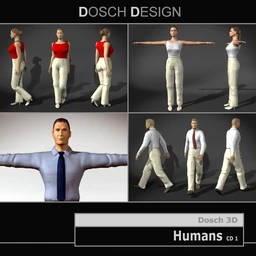 人物模型合集,带绑定,多种格式