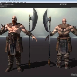 游戏角色模型,刀疤男模型