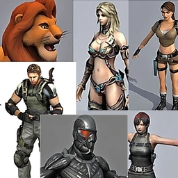 游戏角色模型合集,31个模型,obj,max格式