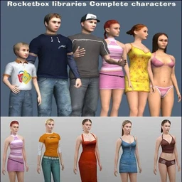 全套角色模型库,max,mb,bip格式