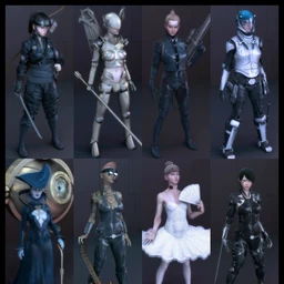 8个Weisig游戏角色模型,带绑定,max,fbx,obj格式