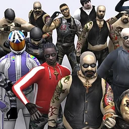 游戏纹身男模型