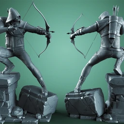 弓箭手3D打印模型