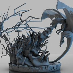 喷火龙和皮卡丘-3D打印模型