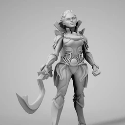 《英雄联盟》皎月女神-3D打印模型