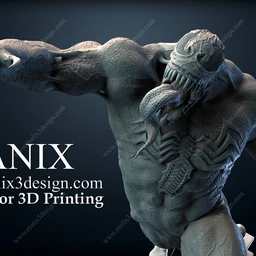 美国漫威漫画-反英雄-毒液-3D打印模型