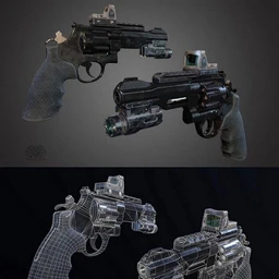 枪械模型,大炮模型,AR-15,FN M29C,SW357枪模型