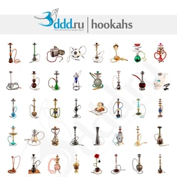 水烟袋模型,水烟筒模型,共50个