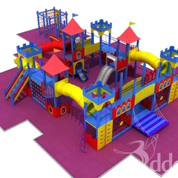 围栏,儿童滑梯,儿童乐园,电话亭,帐篷,风向标等室外物品模型