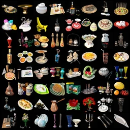 餐具厨具模型合集,64个