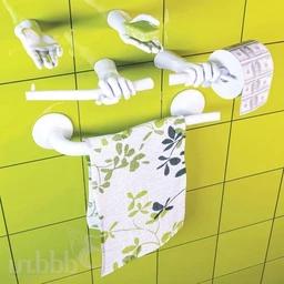 洗刷物品模型,毛巾,牙刷,杯子,沐浴露,洗手液,拖鞋,不锈钢挂钩等卫浴模型