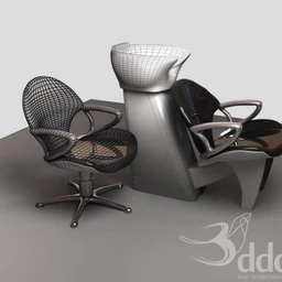 美容院物品模型,化妆物品合集