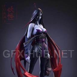 幕府妖女,猫女,梦梦·贝莉雅·戴比路克,忍者少女,卡通少女模型