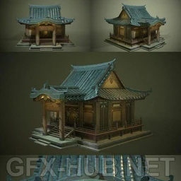 游戏房屋,沙发,岩石,铜壶,捕食者面具,武士刀,烂公路模型