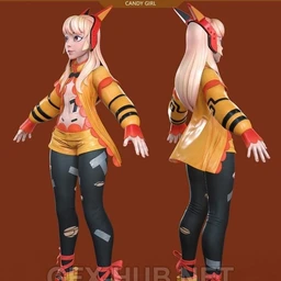 美少女模型,卡通少女,和服少女,肌肉少女模型