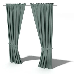 窗帘模型,布帘,竹帘,遮光,遮阳帘,竹卷帘,窗帘杆,模型合集