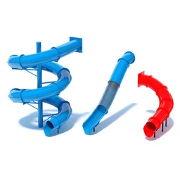 水上滑梯,旋转滑梯,组合滑梯,充气城堡,充气滑梯,儿童水上乐园,模型合集