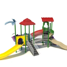 轮胎秋千,儿童乐园,滑梯,儿童城堡,组合滑梯,爬杆,攀岩,儿童玩乐设施模型合集