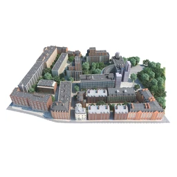 城市模型,街道,小区,住宅区,道路,绿化,社区,办公区,商业大楼,城市建筑模型