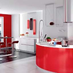 厨房模型,厨房场景,开放式厨房,餐具,餐桌,餐厅场景,3D模型