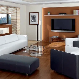 客厅模型,客厅场景,沙发,电视,玻璃桌子,画册,饰品,3D模型