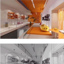 展览室模型,展览馆模型,客服台,前台模型,3D模型