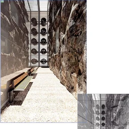 石壁展馆,石墙展览,3D模型