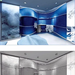 厕所模型,厕所场景,马桶模型,3D模型