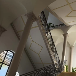 楼梯模型,栏杆,楼梯扶手,楼梯场景,楼梯建筑,罗马柱,3D模型