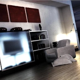 饰品模型,台灯模型,沙发模型,书架模型,室内一角,3D模型