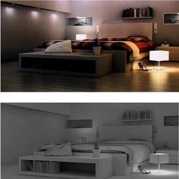 卧室场景模型,大床模型,床头柜,高跟鞋模型,被子模型,3D模型