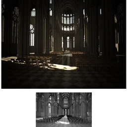 大教堂模型,礼堂模型,教堂场景,罗马柱,椅子,3D模型