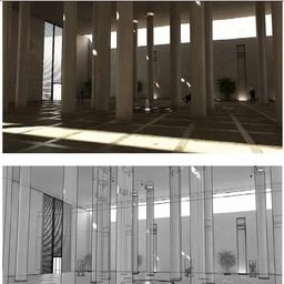 展厅模型,展厅场景,大厅,大堂,3D模型