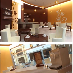 现代餐厅场景,酒吧模型,饭店场景,咖啡店模型,3D模型