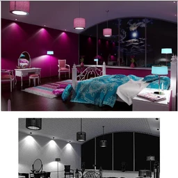 幽暗的室内场景,卧室模型,欧式卧室场景,3D模型