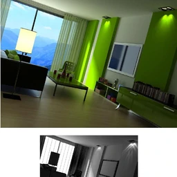 公寓场景,沙发,桌子,落地窗,电视模型,文件柜,3D模型