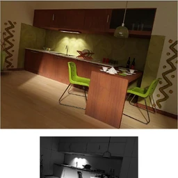 公寓场景,厨房,饭桌,餐桌模型,吊灯,3D模型