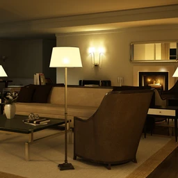 会客室场景,会客室模型,沙发桌子,灯模型,室内盆栽,沙发模型,3D模型