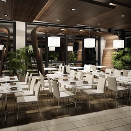 餐厅场景,餐厅模型,餐桌,餐椅,3D模型