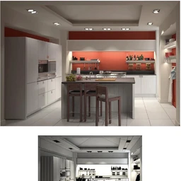 厨房场景,灯饰,酒柜模型,餐具模型,餐桌模型,3D模型