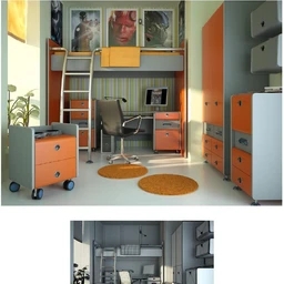 宿舍场景,宿舍模型,铁架床模型,双层床模型,学生床模型,衣柜,3D模型