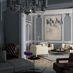 室内场景,沙发模型,吊灯模型,3D模型