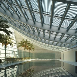 大型玻璃天花,公司大堂模型,公司大厅模型,3D模型