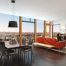 观景房场景,室内模型,桌子,沙发,电视柜,3D模型