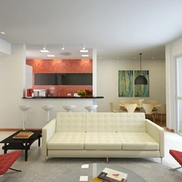 毛沙发模型,室内场景,3D模型