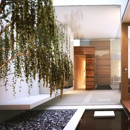 别墅场景,露天花园模型,3D模型